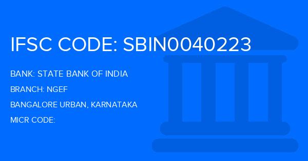 State Bank Of India (SBI) Ngef Branch IFSC Code