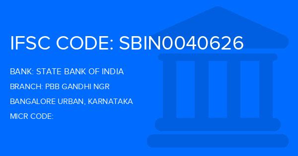State Bank Of India (SBI) Pbb Gandhi Ngr Branch IFSC Code