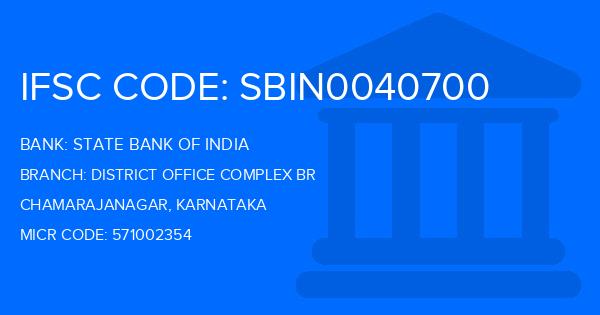State Bank Of India (SBI) District Office Complex Br Branch IFSC Code