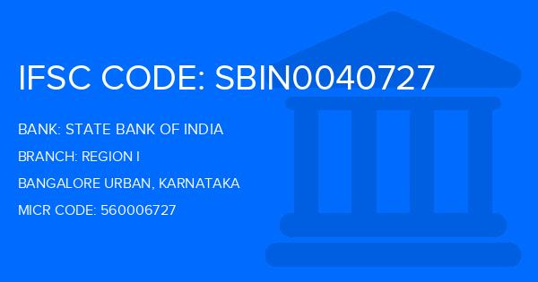 State Bank Of India (SBI) Region I Branch IFSC Code