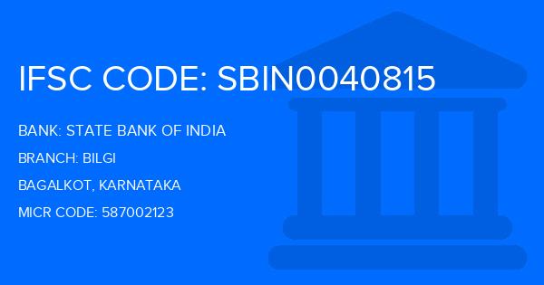 State Bank Of India (SBI) Bilgi Branch IFSC Code