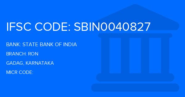 State Bank Of India (SBI) Ron Branch IFSC Code