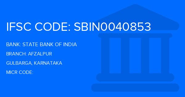 State Bank Of India (SBI) Afzalpur Branch IFSC Code