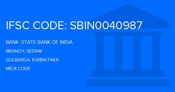 State Bank Of India (SBI) Sedam Branch IFSC Code