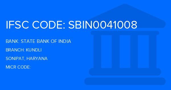 State Bank Of India (SBI) Kundli Branch IFSC Code