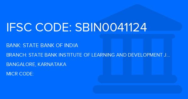 State Bank Of India (SBI) State Bank Institute Of Learning And Development Jakkur Bangalore Branch IFSC Code