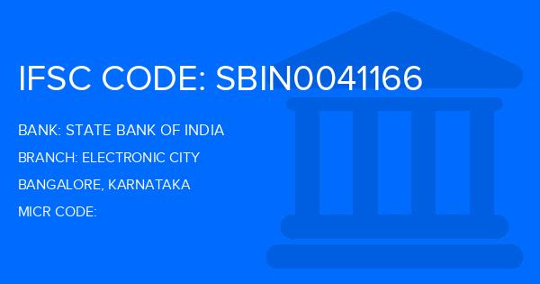 State Bank Of India (SBI) Electronic City Branch IFSC Code
