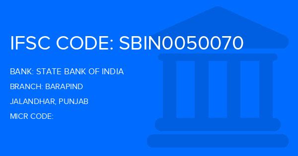 State Bank Of India (SBI) Barapind Branch IFSC Code