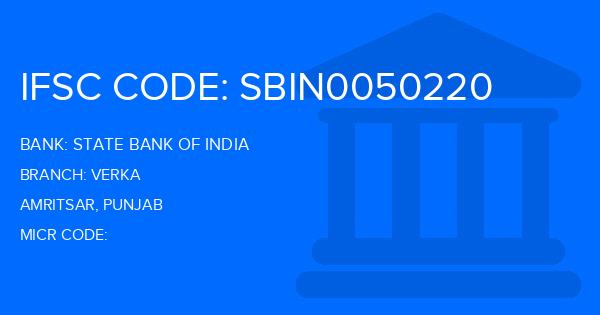State Bank Of India (SBI) Verka Branch IFSC Code