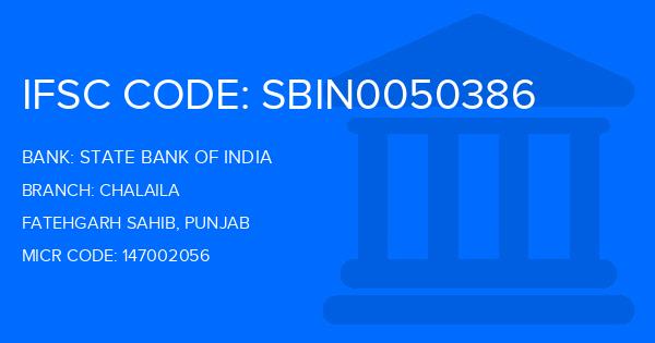State Bank Of India (SBI) Chalaila Branch IFSC Code
