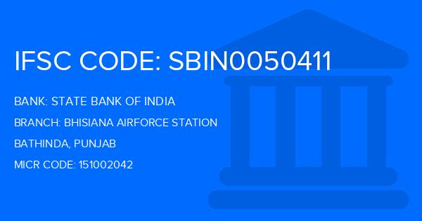 State Bank Of India (SBI) Bhisiana Airforce Station Branch IFSC Code