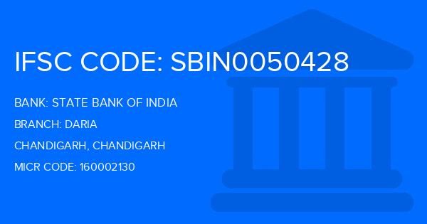 State Bank Of India (SBI) Daria Branch IFSC Code