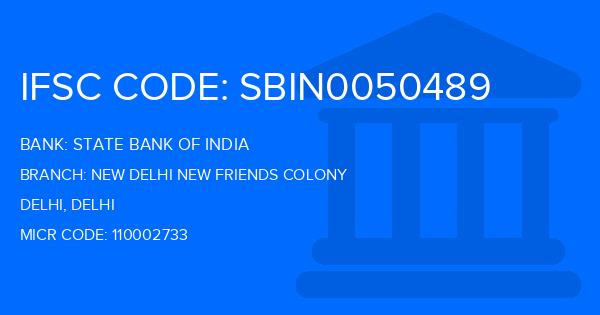 State Bank Of India (SBI) New Delhi New Friends Colony Branch IFSC Code