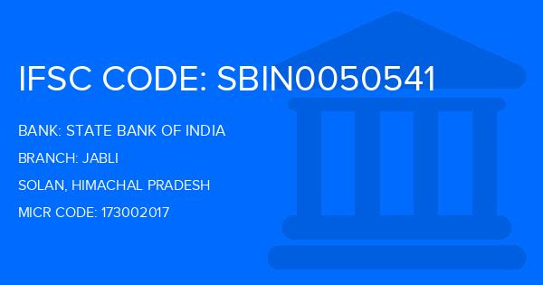 State Bank Of India (SBI) Jabli Branch IFSC Code