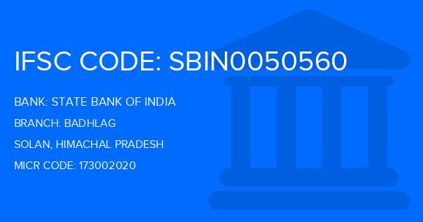 State Bank Of India (SBI) Badhlag Branch IFSC Code