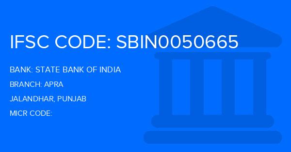State Bank Of India (SBI) Apra Branch IFSC Code