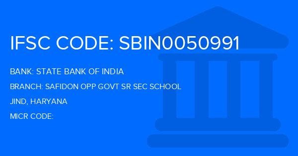 State Bank Of India (SBI) Safidon Opp Govt Sr Sec School Branch IFSC Code
