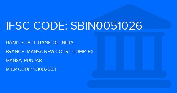 State Bank Of India (SBI) Mansa New Court Complex Branch IFSC Code