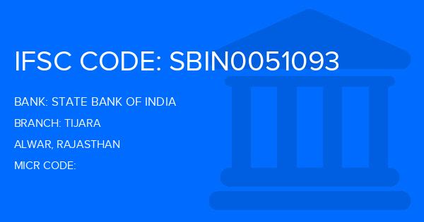 State Bank Of India (SBI) Tijara Branch IFSC Code