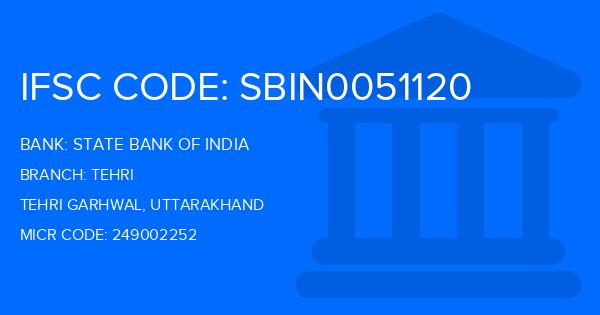 State Bank Of India (SBI) Tehri Branch IFSC Code