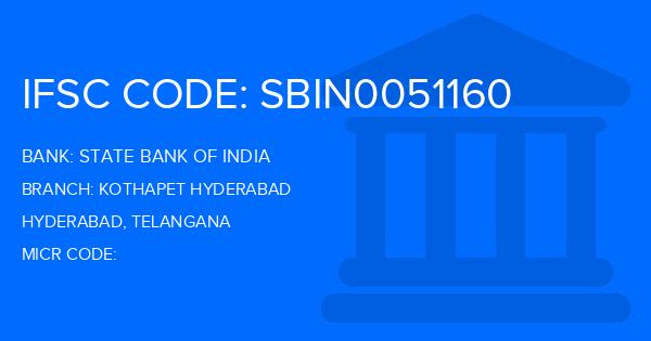 State Bank Of India (SBI) Kothapet Hyderabad Branch IFSC Code