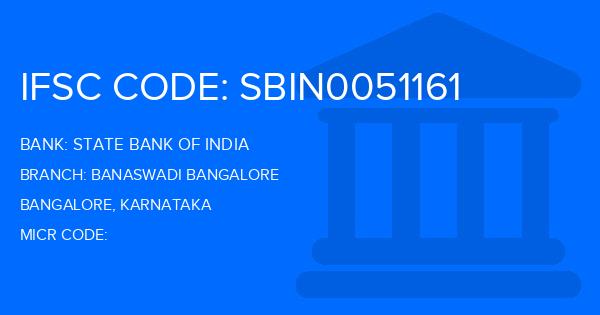 State Bank Of India (SBI) Banaswadi Bangalore Branch IFSC Code