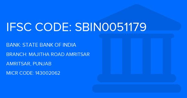 State Bank Of India (SBI) Majitha Road Amritsar Branch IFSC Code