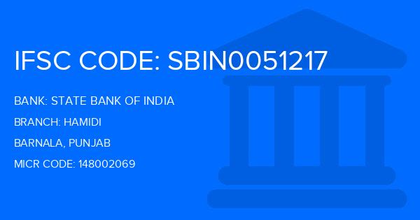 State Bank Of India (SBI) Hamidi Branch IFSC Code