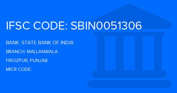 State Bank Of India (SBI) Mallanwala Branch IFSC Code
