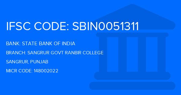 State Bank Of India (SBI) Sangrur Govt Ranbir College Branch IFSC Code