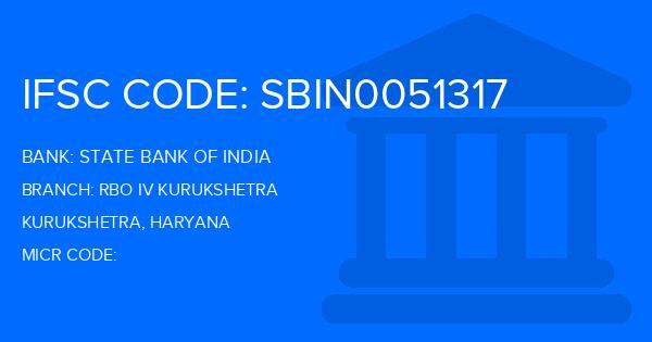 State Bank Of India (SBI) Rbo Iv Kurukshetra Branch IFSC Code