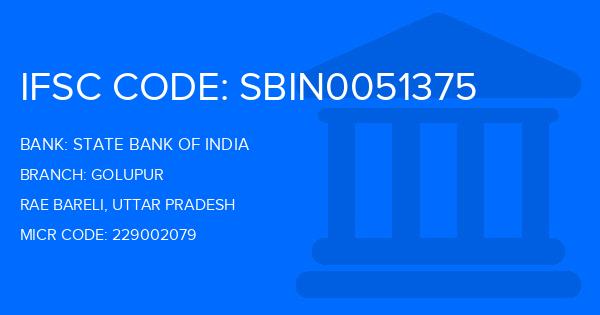 State Bank Of India (SBI) Golupur Branch IFSC Code