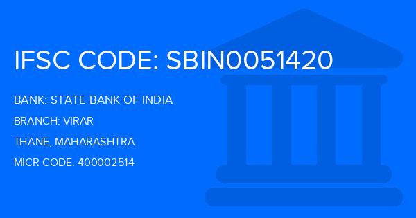 State Bank Of India (SBI) Virar Branch IFSC Code