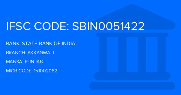 State Bank Of India (SBI) Akkanwali Branch IFSC Code