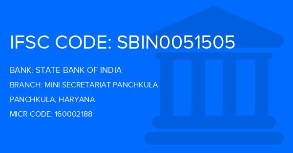 State Bank Of India (SBI) Mini Secretariat Panchkula Branch IFSC Code