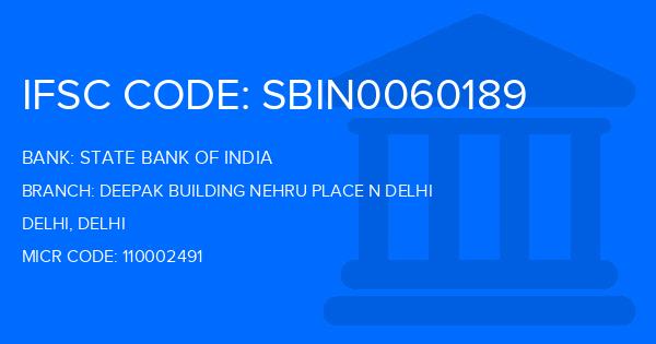 State Bank Of India (SBI) Deepak Building Nehru Place N Delhi Branch IFSC Code