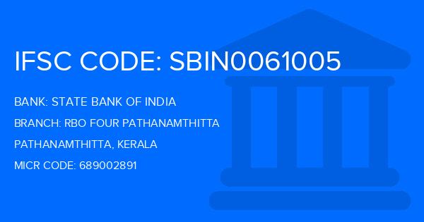State Bank Of India (SBI) Rbo Four Pathanamthitta Branch IFSC Code