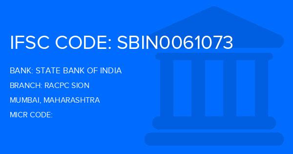 State Bank Of India (SBI) Racpc Sion Branch IFSC Code