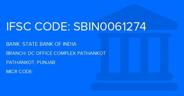 State Bank Of India (SBI) Dc Office Complex Pathankot Branch IFSC Code