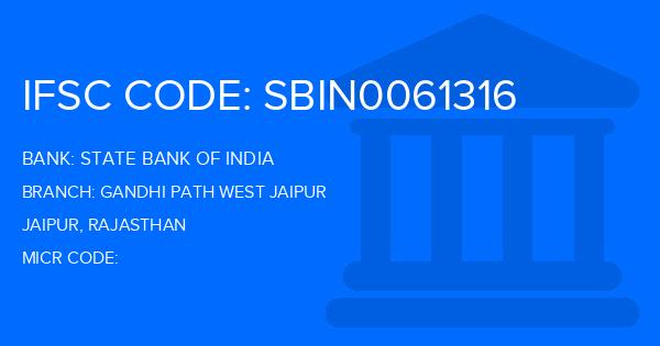 State Bank Of India (SBI) Gandhi Path West Jaipur Branch IFSC Code