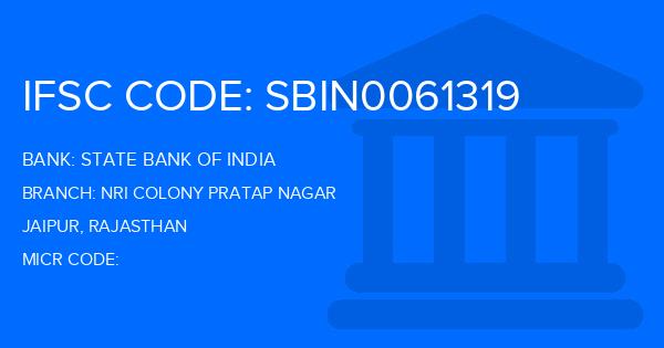 State Bank Of India (SBI) Nri Colony Pratap Nagar Branch IFSC Code