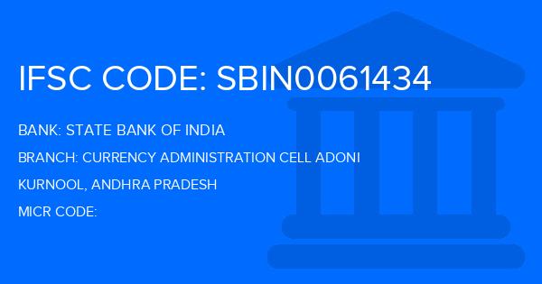 State Bank Of India (SBI) Currency Administration Cell Adoni Branch IFSC Code