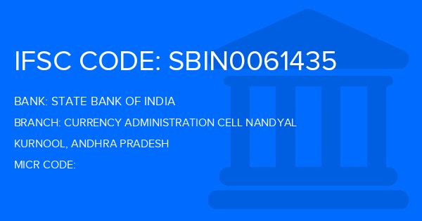 State Bank Of India (SBI) Currency Administration Cell Nandyal Branch IFSC Code