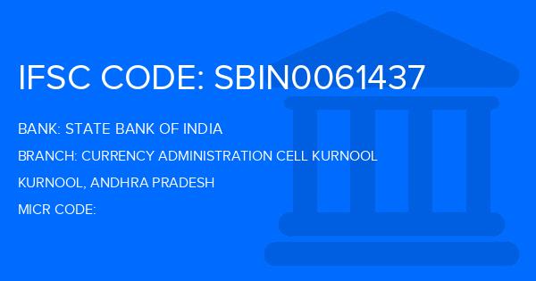 State Bank Of India (SBI) Currency Administration Cell Kurnool Branch IFSC Code