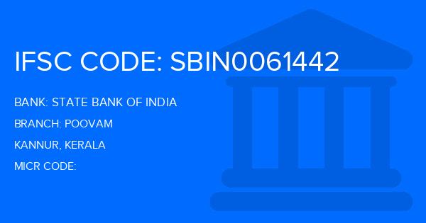 State Bank Of India (SBI) Poovam Branch IFSC Code