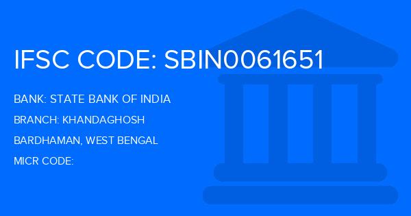 State Bank Of India (SBI) Khandaghosh Branch IFSC Code
