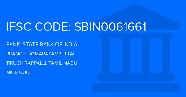 State Bank Of India (SBI) Somarasampettai Branch IFSC Code