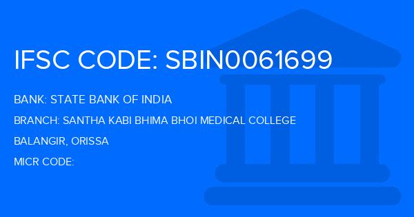 State Bank Of India (SBI) Santha Kabi Bhima Bhoi Medical College Branch IFSC Code