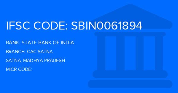 State Bank Of India (SBI) Cac Satna Branch IFSC Code