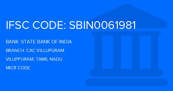State Bank Of India (SBI) Cac Villupuram Branch IFSC Code